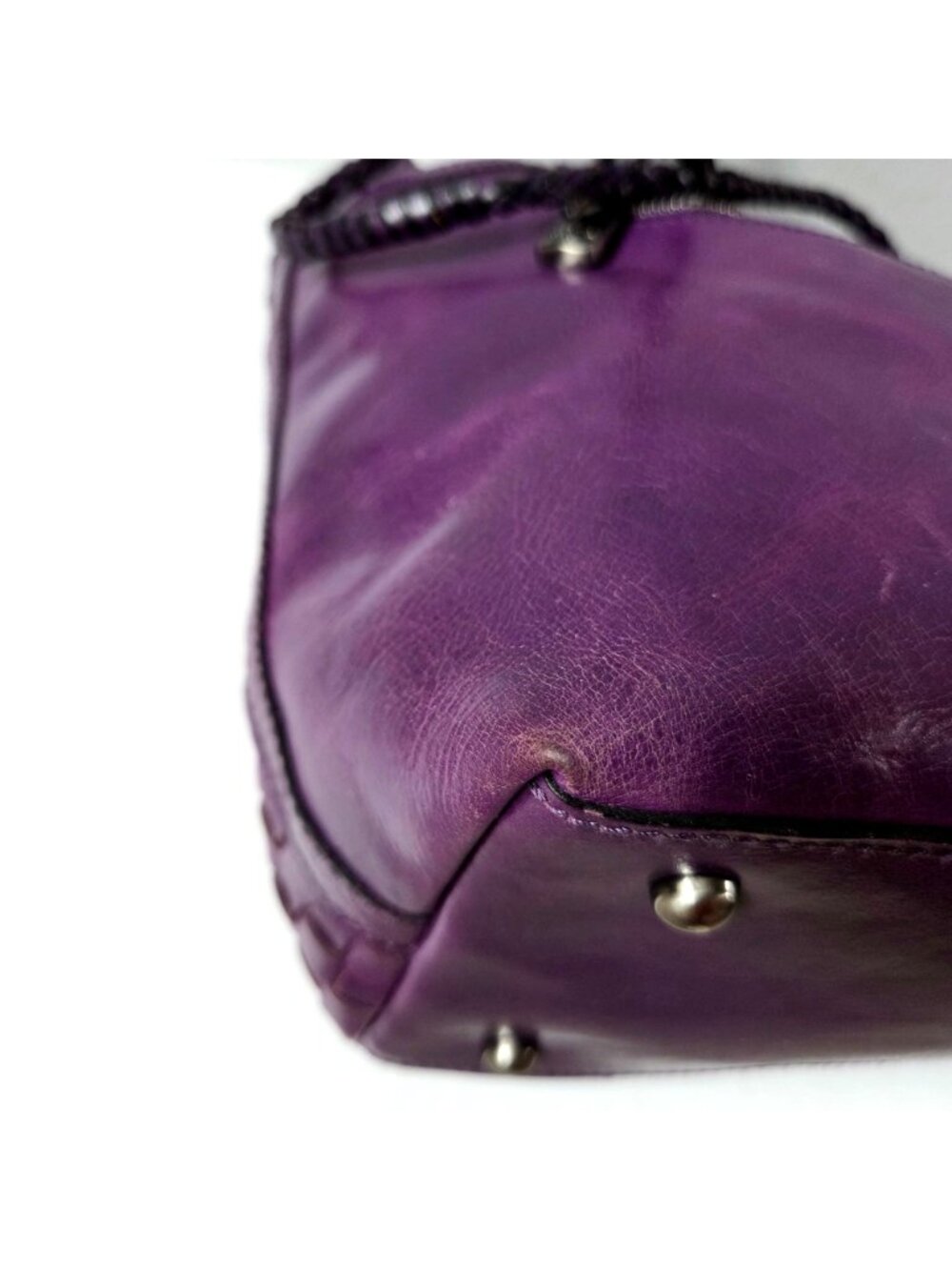Patricia Nash Purse Purple Discovery Woven Iverna Bucket Shoulder Bag Plum Jam - Picture 10 of 16